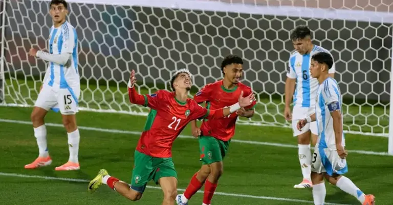 মরক্কো-আর্জেন্টিনা ম্যাচের একটি মুহূর্ত