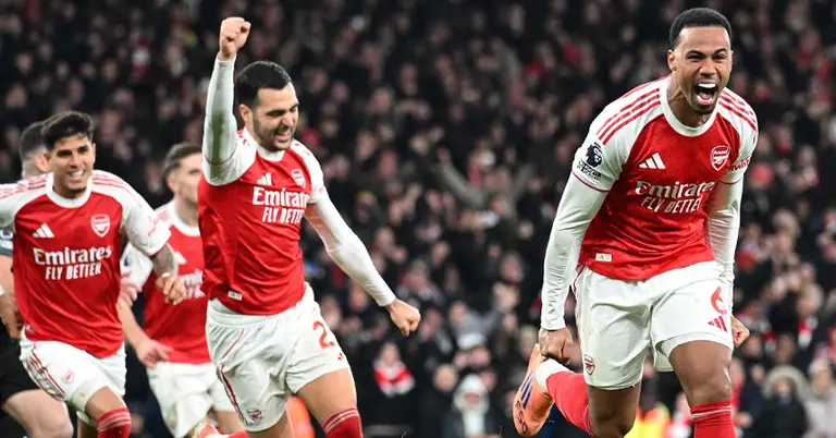 আর্সেনাল খেলোয়াড়দের উচ্ছ্বাস