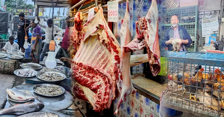 মুরগির দামে স্বস্তি, কিন্তু মাছের দাম চড়া ও গরুর মাংস অপরিবর্তিত