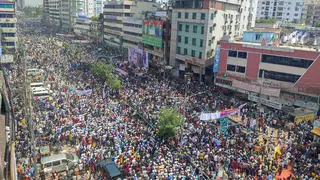 নয়াপল্টনে চলছে বিএনপির সমাবেশ