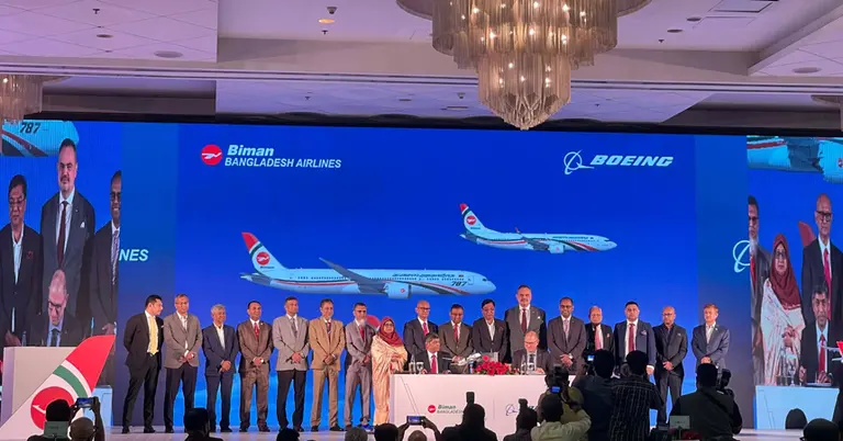 বোয়িংয়ের থেকে ১৪টি উড়োজাহাজ কিনতে বাংলাদেশের চুক্তি সই