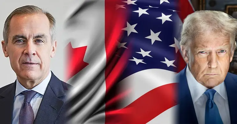 মার্ক কার্নি ও ডোনাল্ড ট্রাম্পের ছবি