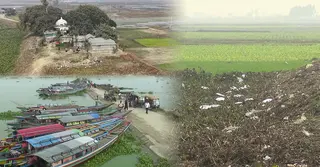 বর্ষায় জীবন্ত চলনবিলে প্লাস্টিক দূষণে জীববৈচিত্র্য হুমকিতে