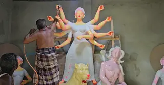 নেত্রকোণায় শতবর্ষী ঐতিহ্যের শারদোৎসব, জাঁকজমক প্রস্তুতি চলছে