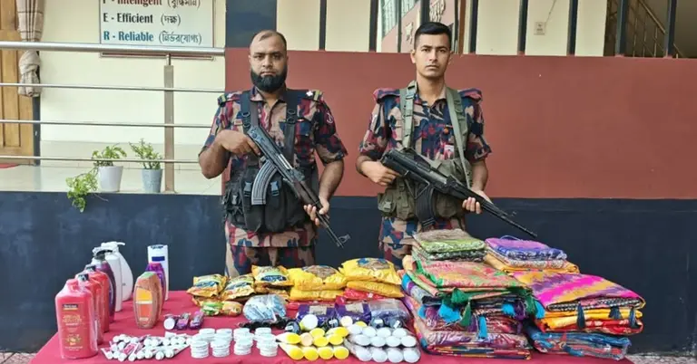 চোরাচালানী মালামাল জব্দ