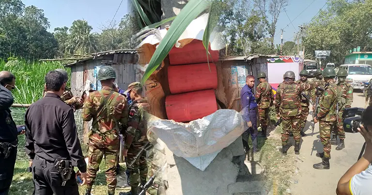 কুষ্টিয়ার ভোটকেন্দ্রের পাশ থেকে ককটেল সদৃশ বস্তা উদ্ধার