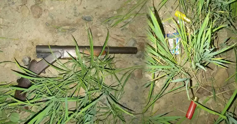 উদ্ধার হওয়া বন্দুক ও গুলি