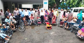 মৌলভীবাজারে ১৪৩ প্রতিবন্ধীর মাঝে সহায়ক উপকরণ বিতরণ