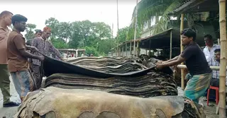 ময়মনসিংহে হাটে চামড়া নিয়ে বিপাকে মৌসুমি ব্যবসায়ীরা