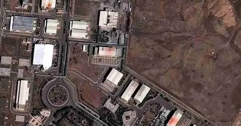 নাতানজ পারমাণবিক কেন্দ্রের স্যাটালাইট ইমেজ