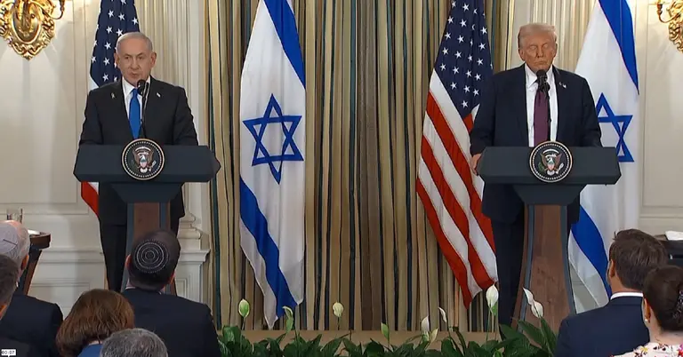 একই মঞ্চে নেতানিয়াহু ও ট্রাম্প