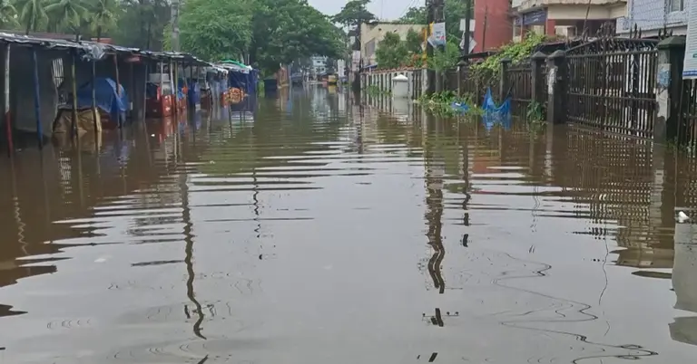 জলাবদ্ধতায় পানিতে তলিয়ে গেছে ঘরবাড়ি, দোকানপাঠ