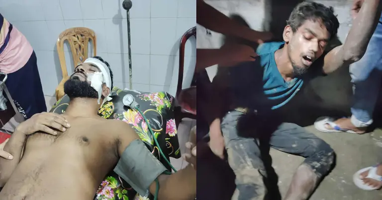 আহত পুলিশ কনস্টেবল মাসুম ও আটক আসামি মুন্না