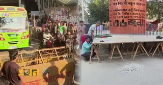 শাহবাগে প্রস্তুত হচ্ছে আধিপত্যবাদবিরোধী মঞ্চ, যান চলাচল বন্ধ