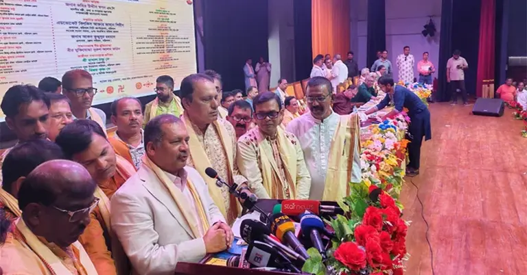 পূজা উদ্যাপন পরিষদ বরিশাল জেলার দ্বি-বার্ষিক সম্মেলনে তথ্যমন্ত্রী জহির উদ্দিন স্বপন