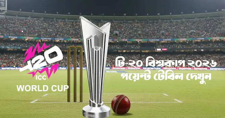 টি-টোয়েন্টি বিশ্বকাপ ২০২৬ পয়েন্ট টেবিল