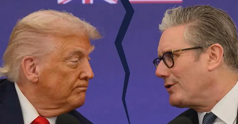 ডোনাল্ড ট্রাম্প ও কিয়ার স্টারমার