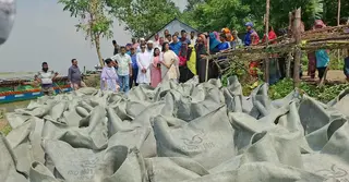 টাঙ্গাইলে নদী ভাঙন থেকে রক্ষা পেলো ৫০০ পরিবার
