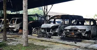 থাইল্যান্ডের ৩ প্রদেশে একযোগে অর্ধ-শতাধিক স্থানে আগুন ও ককটেল হামলা, আহত অন্তত ২
