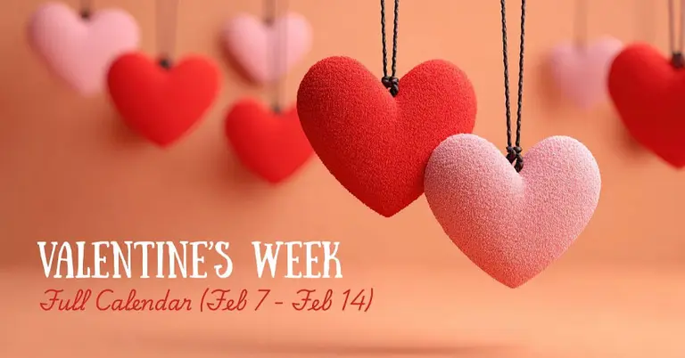 ভ্যালেন্টাইনস উইক ক্যালেন্ডার