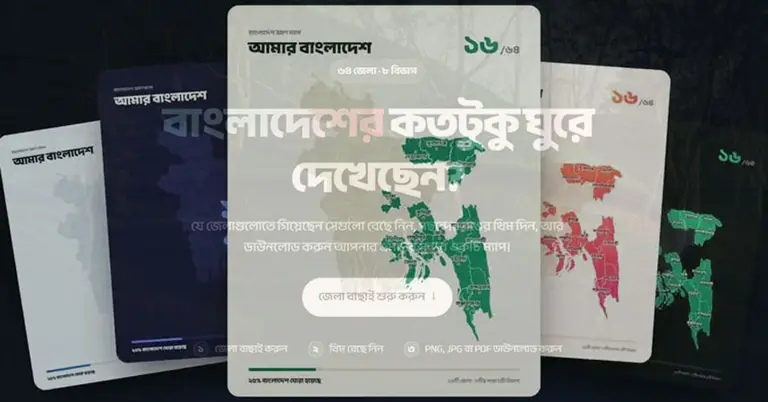 বাংলাদেশের কতো জেলা ঘুরেছেন? নিজের ভ্রমণ ম্যাপ যেভাবে