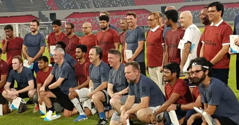 ম্যাচ শেষে উপদেষ্টামন্ডলী ও কূটনৈতিকগণ