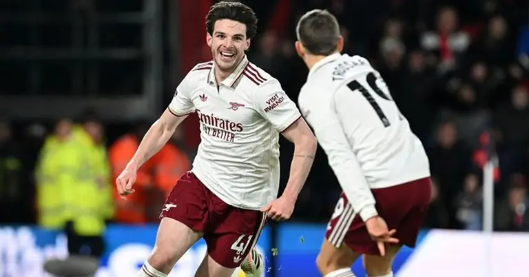 ডেক্লান রাইসের গোল উদযাপন