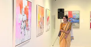চিত্রশিল্পী অনুপম হুদার কাব্যচিত্র প্রদর্শনী