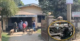 বিজয়নগরে গ্রামীণ ব্যাংকে আগুন, পুড়ে গেছে নথিপত্র