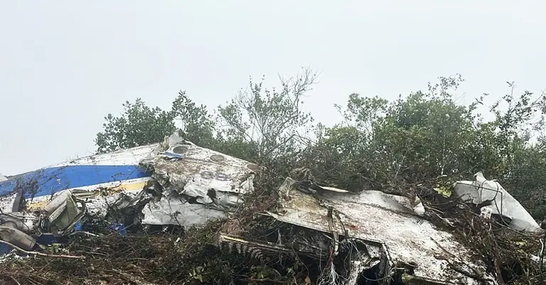 বিধ্বস্ত বিমানের অংশবিশেষ