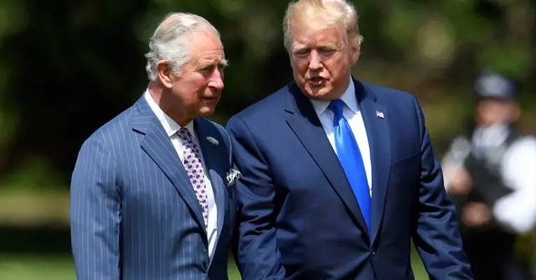 ব্রিটিশ রাজা চার্লস ও ডোনাল্ড ট্রাম্প