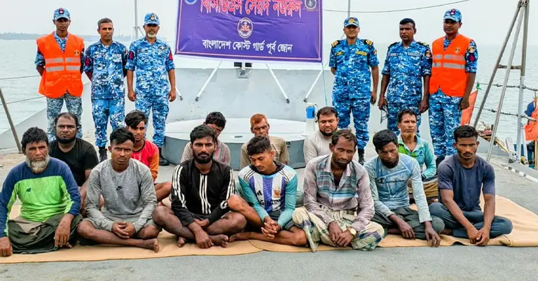 উদ্ধার হওয়া জেলে