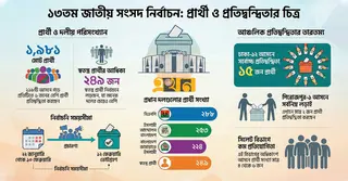 ত্রয়োদশ সংসদ নির্বাচন: ২৯৮ আসনে ১৯৮১ প্রার্থী, শীর্ষে ঢাকা