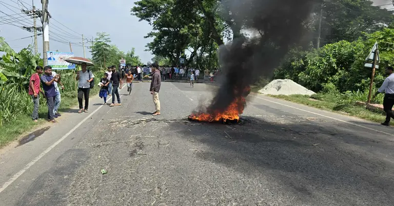 ভাঙ্গা মহাসড়ক অবরোধ