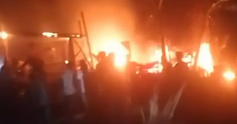 শিবচরে খামারে অগ্নিকাণ্ড