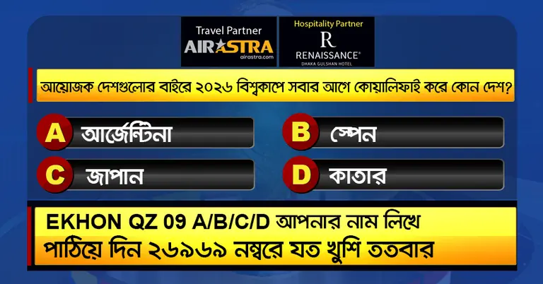 বিশ্বকাপের ১৯ জুনের কুইজ