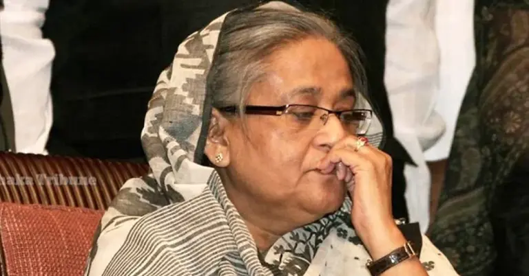 ক্ষমতাচ্যুত সাবেক প্রধানমন্ত্রী শেখ হাসিনা