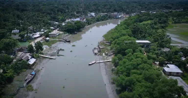 মৃতপ্রায় কপোতাক্ষ নদের কিছু অংশ