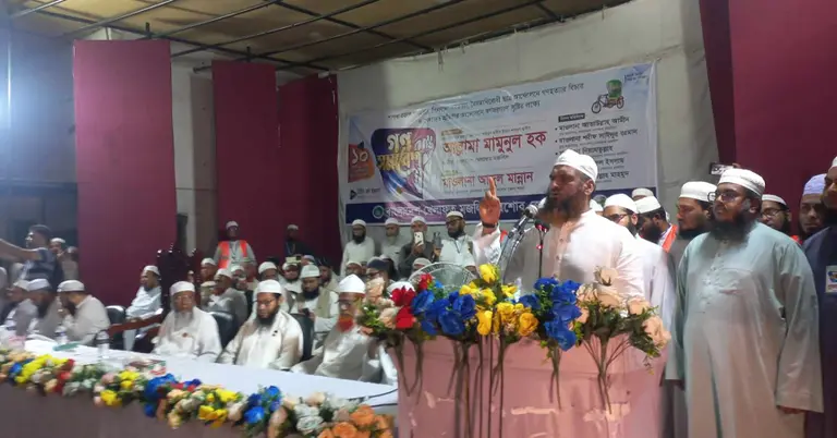 কথা বলছেন মাওলানা মামুনুল হক