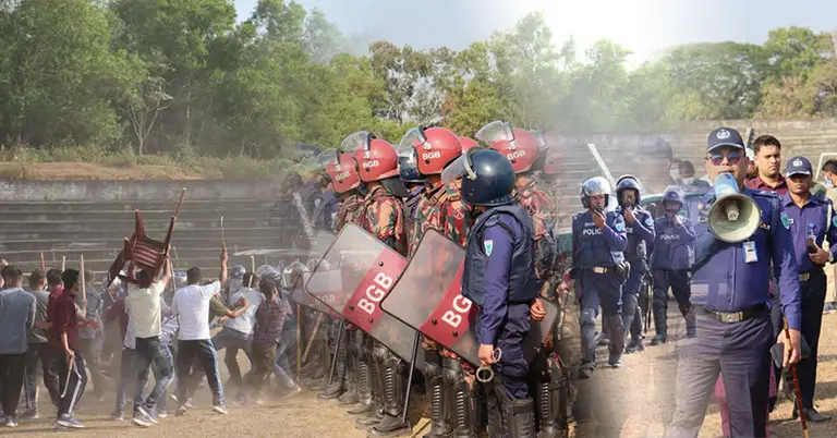 মৌলভীবাজারে যৌথবাহিনীর নির্বাচনি মহড়া