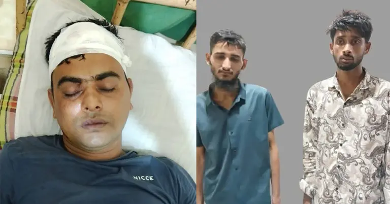 আহত পুলিশ সদস্য ও আটক দুইজন