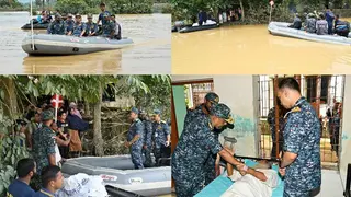 ফেনীর বন্যা কবলিত এলাকা পরিদর্শন করলেন নৌপ্রধান