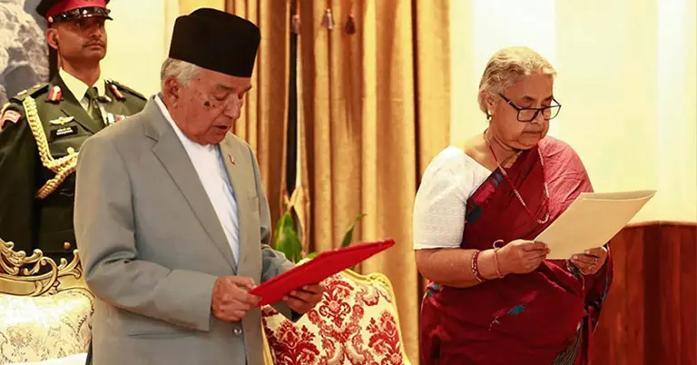 নতুন মন্ত্রীদের শপথ গ্রহণ