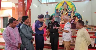 নেত্রকোণায় পূজামণ্ডপ পরিদর্শনে র‌্যাব-১৪ অধিনায়ক