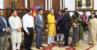 রাষ্ট্রপতির সঙ্গে বৌদ্ধ সম্প্রদায়ের শুভেচ্ছা বিনিময়
