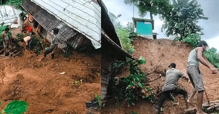 পাহাড়ধসের পর উদ্ধার কার্যক্রম