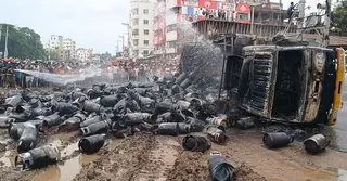 ব্রাহ্মণবাড়িয়ায় গ্যাস সিলিন্ডারবোঝাই ট্রাকে বিস্ফোরণ