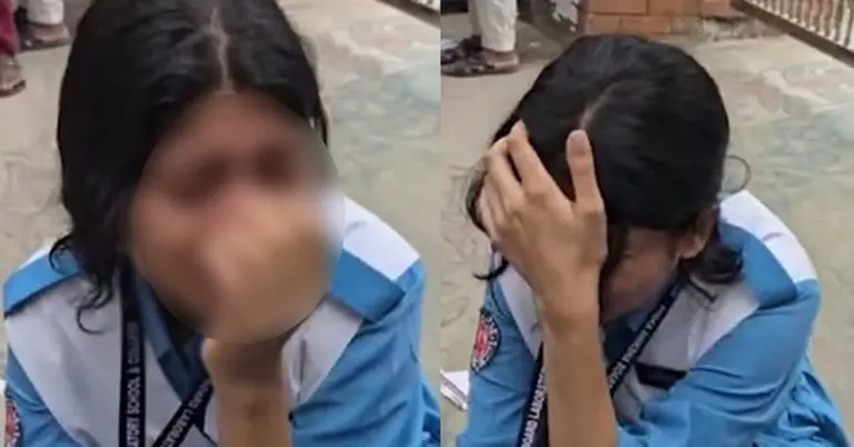 কেন্দ্রের গেটের বাইরে কান্নায় ভেঙে পড়েন এ শিক্ষার্থী