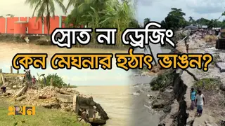 মেঘনা গিলে ফেলছে মাঝের চর