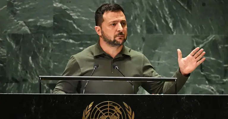 জাতিসংঘের দ্বিতীয় দিনের অধিবেশনে ভলোদিমির জেলেনস্কি